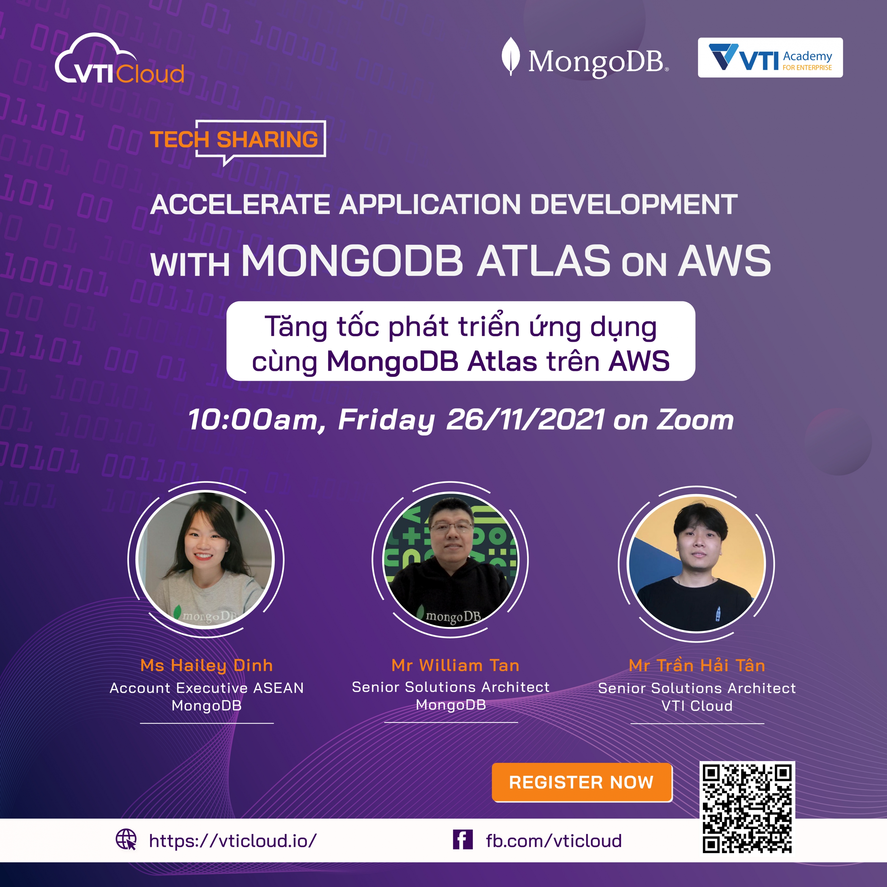 Tech Sharing: Accelerate Application Development with MongoDB on AWS - Tăng tốc phát triển ứng dụng cùng MongoDB Atlas trên AWS
