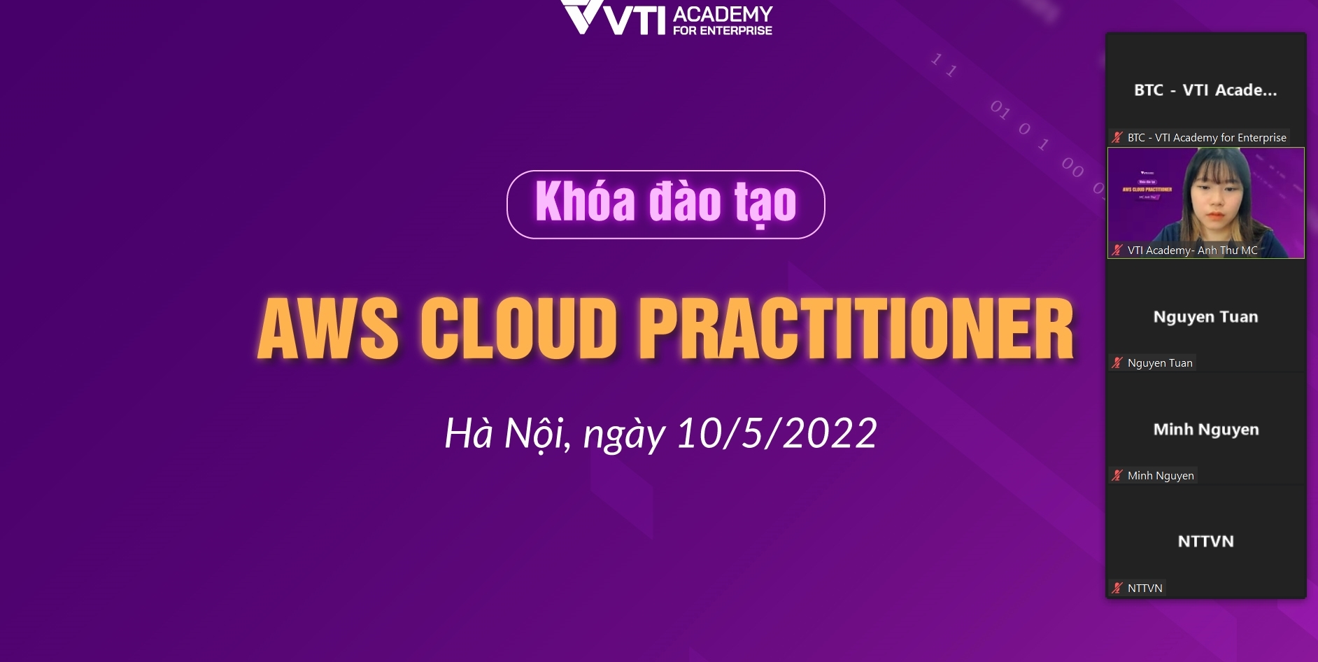 Chúc mừng khóa đào tạo AWS Cloud Practitioner diễn ra thành công tốt đẹp